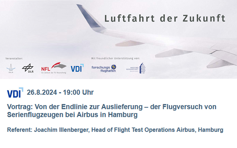Vortrag: Von der Endlinie zur Auslieferung – der Flugversuch von Serienflugzeugen bei Airbus in Hamburg